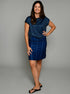 The Sport Skirt - Blue Shibori / Blue Pinstripe